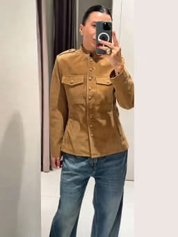 Vintage Stand Collar Women's Coats Full Sleeve Pocket Single-Breasted Slim Lady Coat 2026 Autumn Chic Female Streetwear