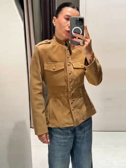 Vintage Stand Collar Women's Coats Full Sleeve Pocket Single-Breasted Slim Lady Coat 2026 Autumn Chic Female Streetwear