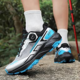 Men's Stylish Outdoor Hiking Shoes Hard-wearing Trekking Sneakers with Plush Warm Lining for Winter Male Footwear