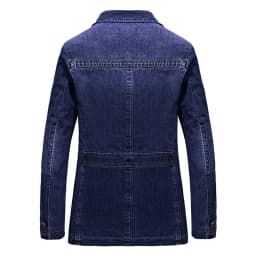 New Men's Denim Blazer Male Suit Jacket Coat Oversized 4XL Solid Cotton Casual Blazer Coat Men Clothing Masculino AG805