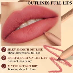 QIBEST 12 Colors Lip Liner Pen Kits Waterproof Sweat-proof Not Easy To Fade Lipliner Non-stick Cup Lipstick Pencil Makeup Sets