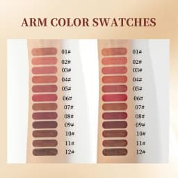 QIBEST 12 Colors Lip Liner Pen Kits Waterproof Sweat-proof Not Easy To Fade Lipliner Non-stick Cup Lipstick Pencil Makeup Sets