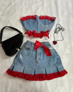 American High Street Autumn High Waist Fashion Hot Girl Short Top with Sweet and Cool Hip Hop Design and Versatile Two Piece Set