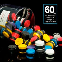 60 pcs /Lot White Black Colorful Coated Tennis Overgrips Badminton Grips Tennis Racket Tapes Fishing Rod Sweatbands 0.6mm 0.7 mm