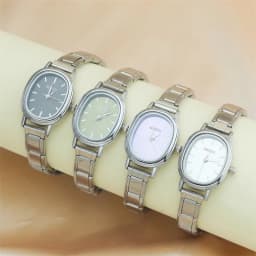 Hapiship 2025 Fashion Wholesale Women's Stainless Steel Oval Watch Bracelet for Student Friend Wife Birthday Jewelry Gift G012