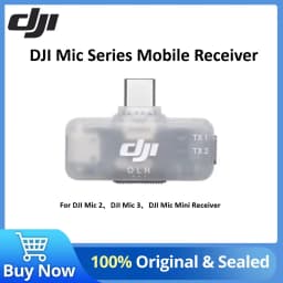 DJI Mic Series Mobile Receiver The Mobile Receiver of the DJI Mic Mini Series for DJI Mic 2 Mic 3 and DJI Mic Mini Transmitters