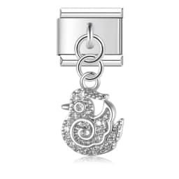 Hapiship Animal Owl Pig Fox Cat Chicken Italian Charms Fit 9mm Stainless Steel Bracelet Jewelry DJ1926