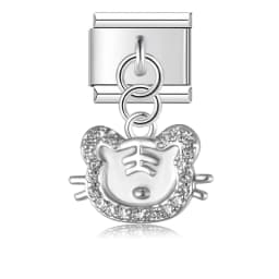 Hapiship Animal Owl Pig Fox Cat Chicken Italian Charms Fit 9mm Stainless Steel Bracelet Jewelry DJ1926
