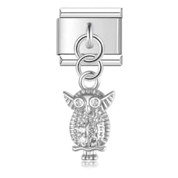 Hapiship Animal Owl Pig Fox Cat Chicken Italian Charms Fit 9mm Stainless Steel Bracelet Jewelry DJ1926