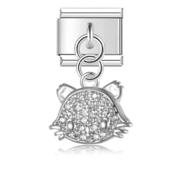 Hapiship Animal Owl Pig Fox Cat Chicken Italian Charms Fit 9mm Stainless Steel Bracelet Jewelry DJ1926
