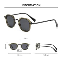 UVLAIK Metal Punk Sunglasses Women Luxury Brand Vintager Sun Glasses Men Irregular Square Hip Hop Sunglass Shades UV400