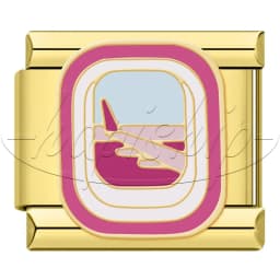 Hapiship New Enamel Italian Charms, Gold Plated Fitness Travel Sports Theme Bracelet Beads, DIY Jewelry Gifts for Women DJ2059