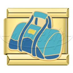 Hapiship New Enamel Italian Charms, Gold Plated Fitness Travel Sports Theme Bracelet Beads, DIY Jewelry Gifts for Women DJ2059