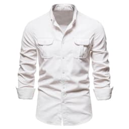 New Men's Casual Shirt 5XL Male Overshirt 2025 Military Cotton Long Sleeve Shirts Men Brand Clothing High Quality Blouse