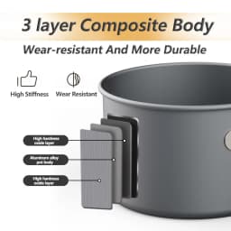 Naturehike Camping Cookware Kit Outdoor Cooking Ultralight Aluminum Pot Kettle Tablewear Set Kitchen Utensils Camping Gear