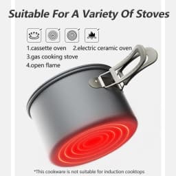 Naturehike Camping Cookware Kit Outdoor Cooking Ultralight Aluminum Pot Kettle Tablewear Set Kitchen Utensils Camping Gear