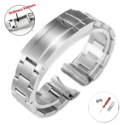 20mm 904L Watchbands For SUB DAYTONA NH35 NH36 Rolex Men Glide Lock Clasp Watch Strap Solid Stainless Steel Watch Bracelet