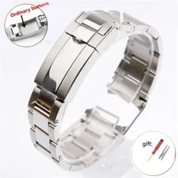 20mm 904L Watchbands For SUB DAYTONA NH35 NH36 Rolex Men Glide Lock Clasp Watch Strap Solid Stainless Steel Watch Bracelet