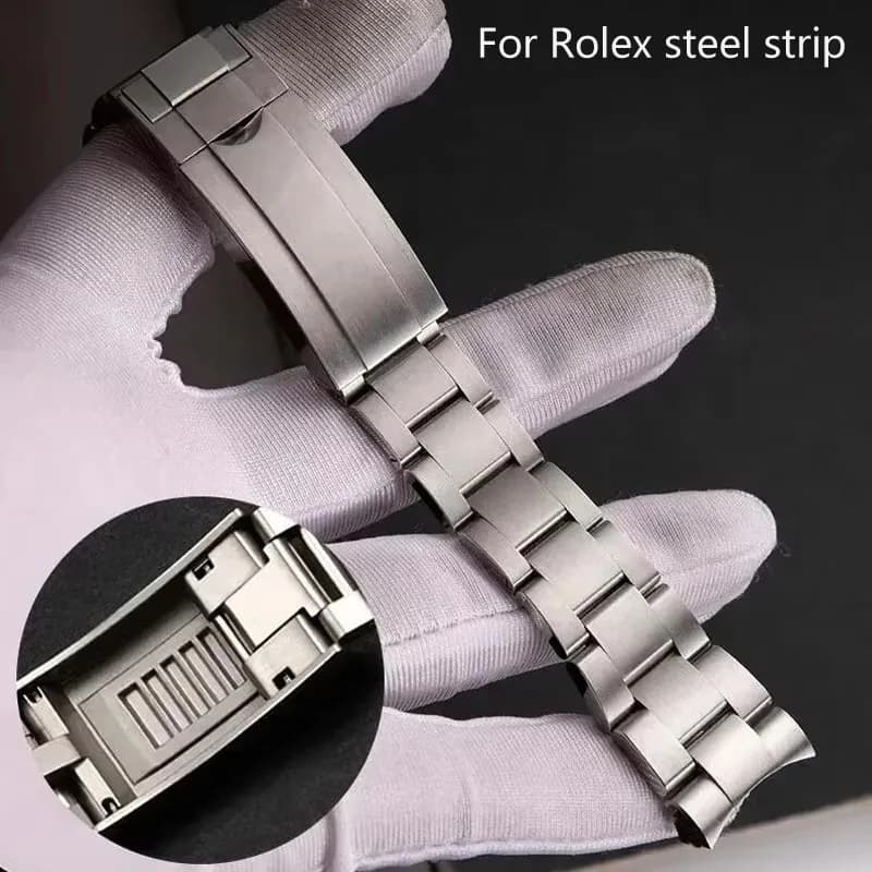 20mm 904L Watchbands For SUB DAYTONA NH35 NH36 Rolex Men Glide Lock Clasp Watch Strap Solid Stainless Steel Watch Bracelet