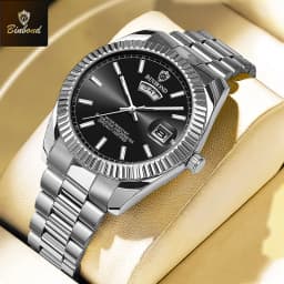 BINBOND Luxury Sport Wrist Watch For Man Waterproof Luminous Date Men Watch Quartz Stainless Steel Men's Watches Male Reloj