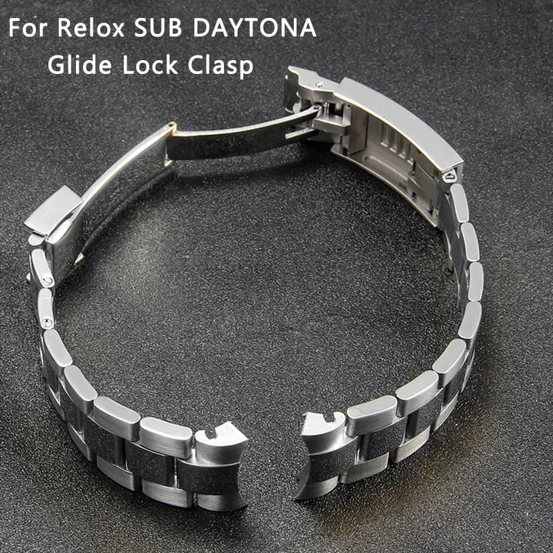 20mm Width 904L Solid Stainless Steel Watch Band Brushed Polished Oyster Bracelet Folding Buckle Glide Lock Clasp FOR RELOX SUB