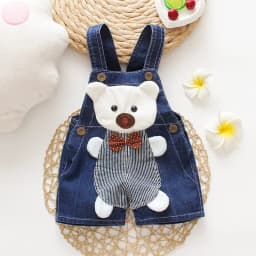 DIIMUU Summer 1-3Y Children Kids Baby Boys Denim Pants Infants Girls Short Overalls Clothing Kid Casual Cartoon Print Bottoms