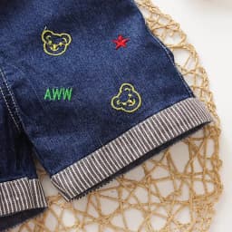 DIIMUU Summer 1-3Y Children Kids Baby Boys Denim Pants Infants Girls Short Overalls Clothing Kid Casual Cartoon Print Bottoms