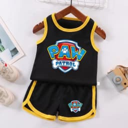 PAW Patrol Multi Color Printed Sleeveless Kids Sportswear Children Soccer Training Jersey Suit