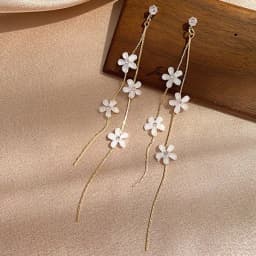 Elegant Purple Glass Butterfly Long Tassel Earrings for Women Delicate Rhinestone Crystal Insect Earrings Luxury Party Jewelry