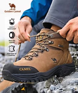 GOLDEN CAMEL Waterproof Hiking Shoes Outdoor High-top Tactical Military Boots Anti-Slip Male Sneakers Trekking Shoes For Men