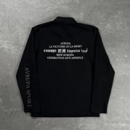 Retro Long Sleeve Polo Shirt Y2k Casual Loose Letter Pattern Embroidery T Shirts Street Sweatshirt Men Cotton Jersey Lapel Golf