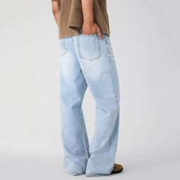 IEFB Men's Clothing Wide Leg Denim Pants Summer American Style Glacier Blue Straight Jeans Unisex Cleanfit Simple Couple 9W3904
