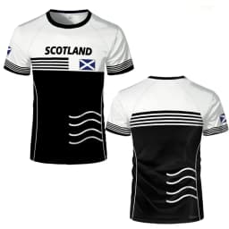 Scotland Flag Graphic Men's Jersey Fashion Gradient Print Sports Breathable Casual T-shirt Summer Unisex Running Badminton Tees