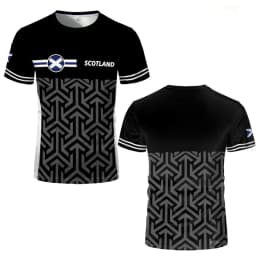 Scotland Flag Graphic Men's Jersey Fashion Gradient Print Sports Breathable Casual T-shirt Summer Unisex Running Badminton Tees