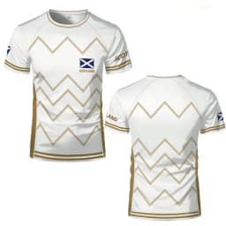 Scotland Flag Graphic Men's Jersey Fashion Gradient Print Sports Breathable Casual T-shirt Summer Unisex Running Badminton Tees
