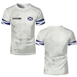 Scotland Flag Graphic Men's Jersey Fashion Gradient Print Sports Breathable Casual T-shirt Summer Unisex Running Badminton Tees