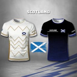 Scotland Flag Graphic Men's Jersey Fashion Gradient Print Sports Breathable Casual T-shirt Summer Unisex Running Badminton Tees