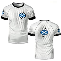 Scotland Flag Graphic Men's Jersey Fashion Gradient Print Sports Breathable Casual T-shirt Summer Unisex Running Badminton Tees