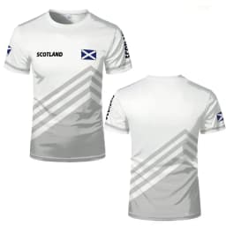 Scotland Flag Graphic Men's Jersey Fashion Gradient Print Sports Breathable Casual T-shirt Summer Unisex Running Badminton Tees