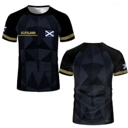 Scotland Flag Graphic Men's Jersey Fashion Gradient Print Sports Breathable Casual T-shirt Summer Unisex Running Badminton Tees