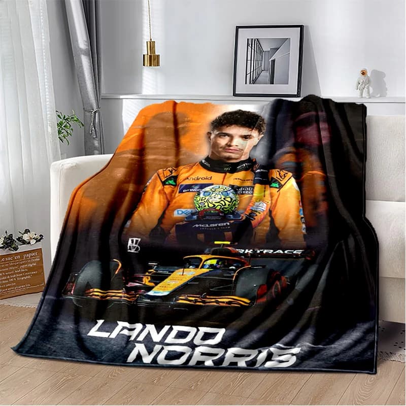 Landos Norris F1 Racer Soft Plush Blanket,Flannel Blanket Throw Blanket for Living Room Bedroom Bed Sofa Office Cover Gift