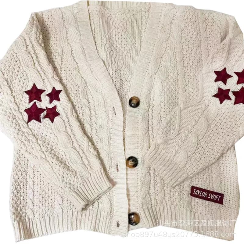 Women's Autumn Tops Coat Cardigan Sweater Long Sleeve Vintage Simple Comfortable Casual Design Advanced New Niche Versatile Thin