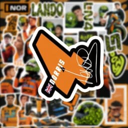 59PCS Lando Norris racing-themed sticker set–Waterproof Vinyl Decals for Laptop, Water Bottle, Suitcase, Car, Helmet, Skateboard