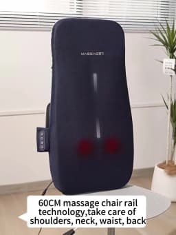 Electric Shiatsu Back Massager with Soothing Heat Upgraded Deep Tissue Kneading Full Body Massage Cushion Relax at Home Office