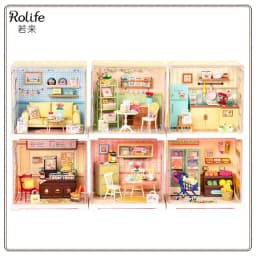 New Original Rolife Super World DIY Wooden Mini House Scene Assembly Toy Model Blind Box Prop Landscape Children's Gift in Stock