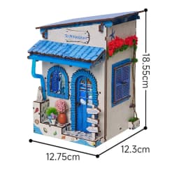 DIY Miniature House Kit Wooden Dollhouse with LED Light Handmade 3D Puzzle Model Building for Friends Birthday Gifts Home Decor