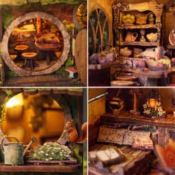 DIY Miniature House Kit Wooden Dollhouse with LED Light Handmade 3D Puzzle Model Building for Friends Birthday Gifts Home Decor