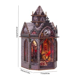 DIY Miniature House Kit Wooden Dollhouse with LED Light Handmade 3D Puzzle Model Building for Friends Birthday Gifts Home Decor