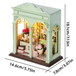 DIY Miniature House Kit Wooden Dollhouse with LED Light Handmade 3D Puzzle Model Building for Friends Birthday Gifts Home Decor