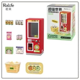 In Stock Rolife Kawaii Super World Beverage Vending Machine Set with Mini Building Blocks and Toy Eggs As Gift Items